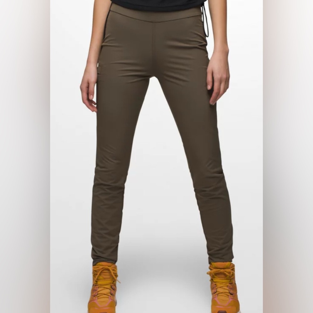 PrAna Halle AT Skinny Nylon Tech Pants | Slate Green | Size 2